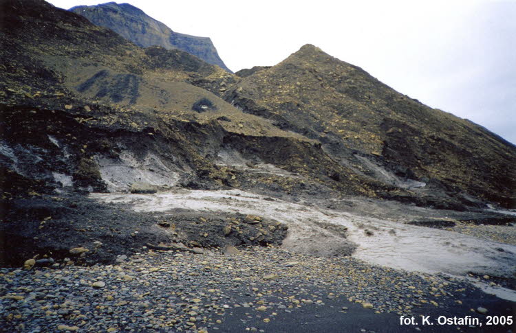 Right lateralice-cored moraine